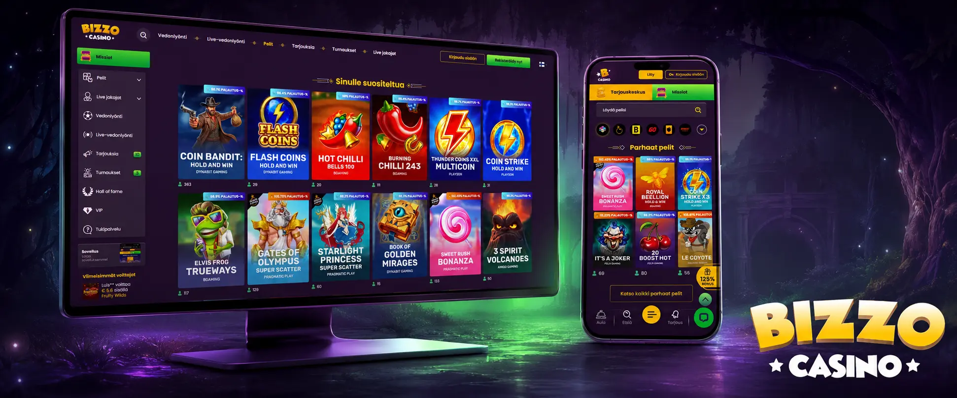 Bizzo Casinon pelivalikoima