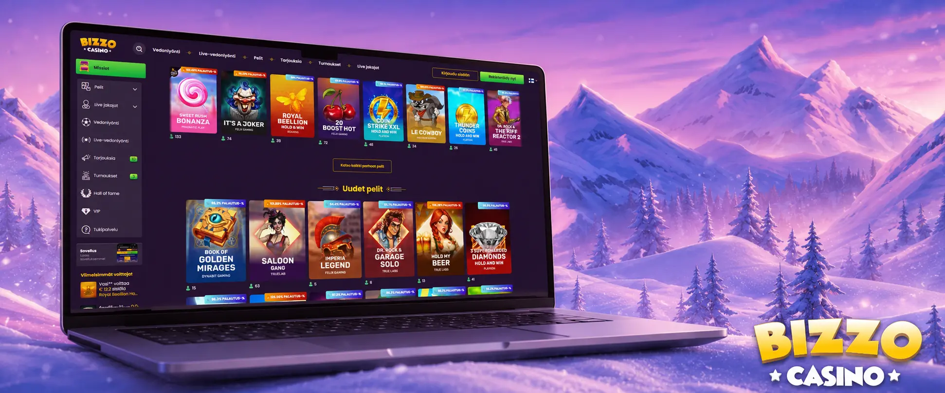 Miten Bizzo Casinon pelejä pelataan?